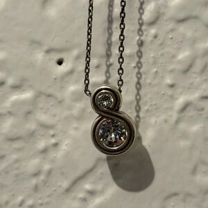 Brighton Silver Necklace with Clear Gemstone